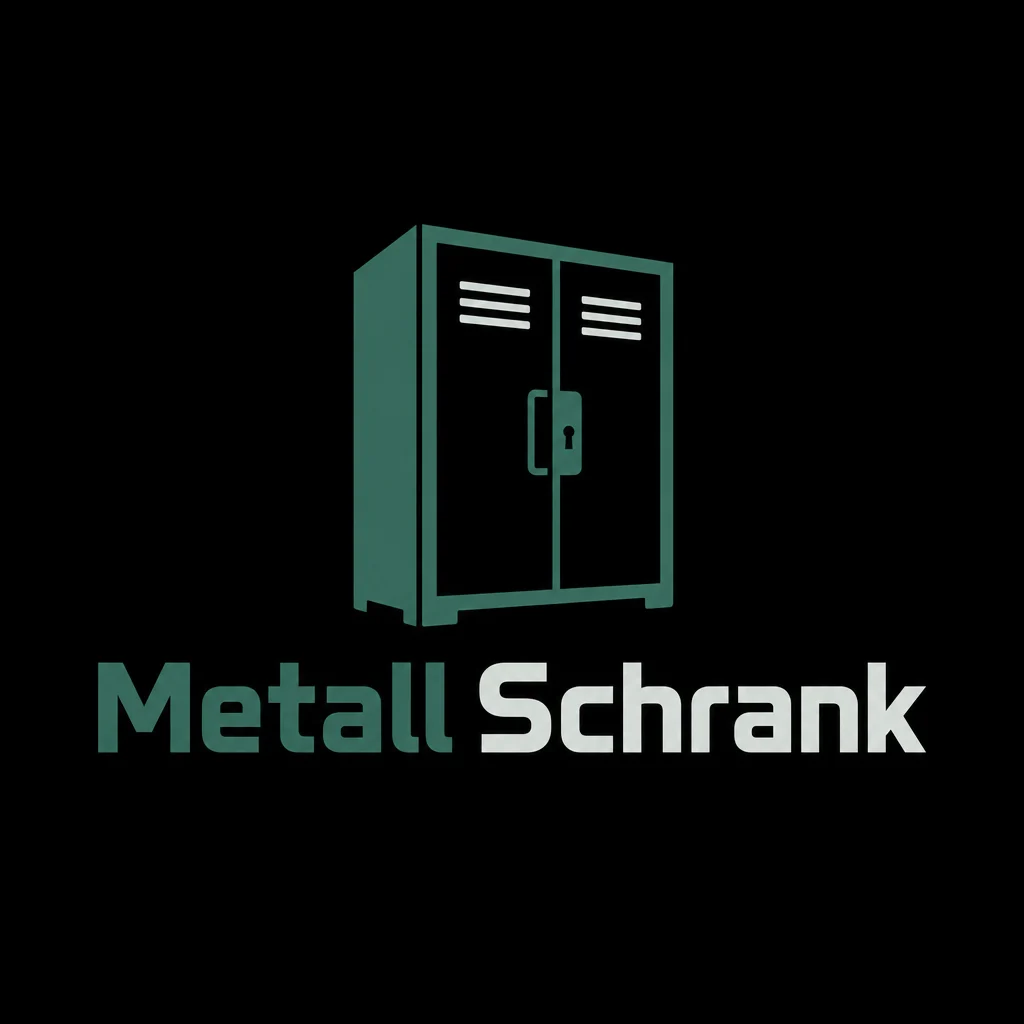 Metall Schrank Logo auf schwarzem Hintergrund für metall schrank