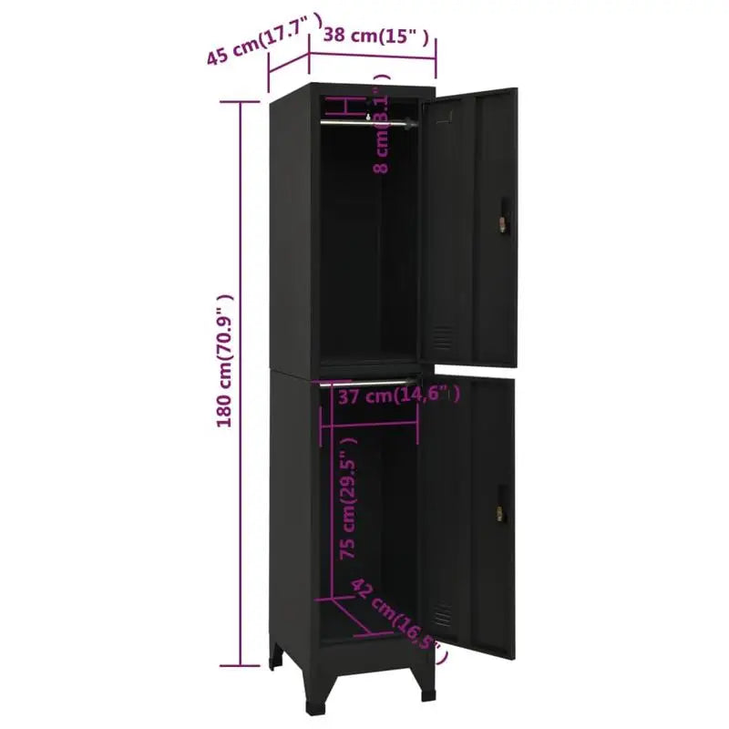 Metallschrank Schmal Hoch