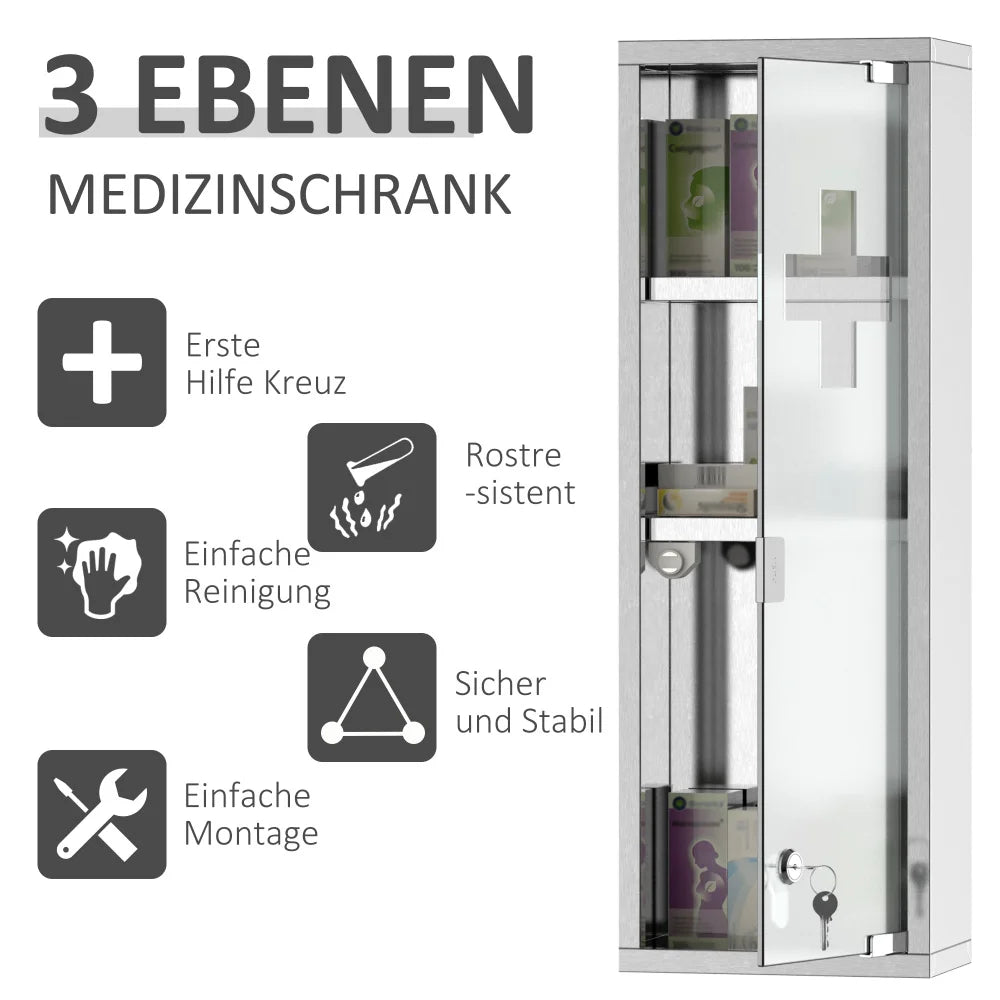 Erste Hilfe Schrank Metall
