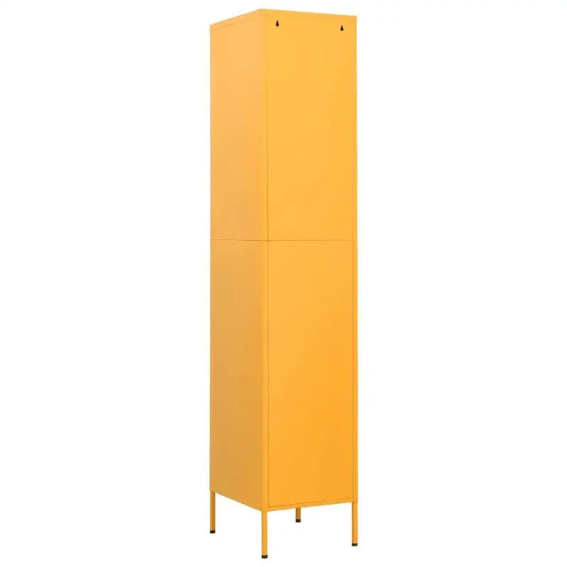 Gelber Metallschrank