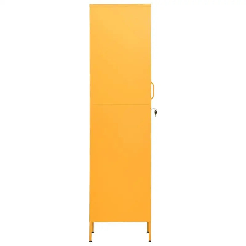 Gelber Metallschrank