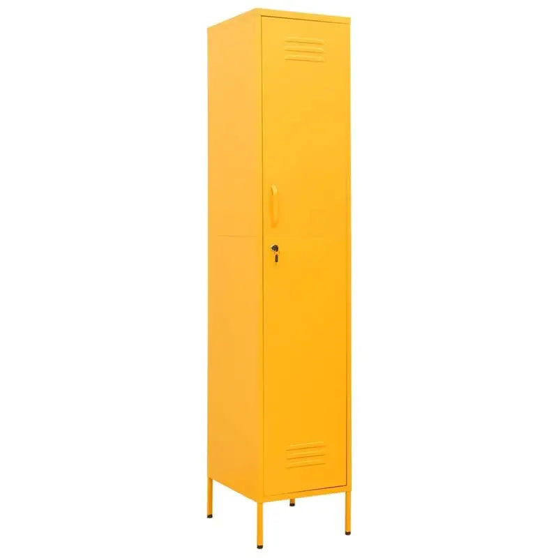 Gelber Metallschrank