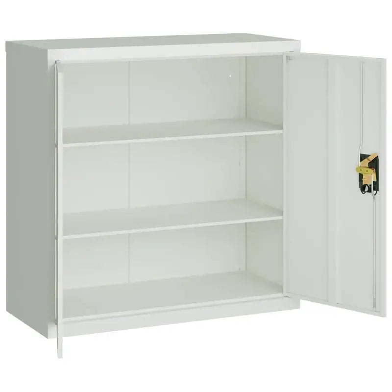 Grauer Metallschrank