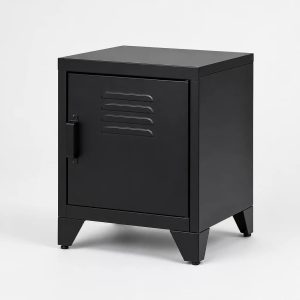 Black Metal Bedside Cabinet