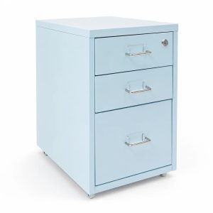 Blauer Metallschrank