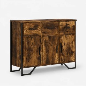 Holz Metall Schrank