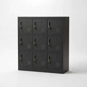 Kleiner Metallschrank Schwarz