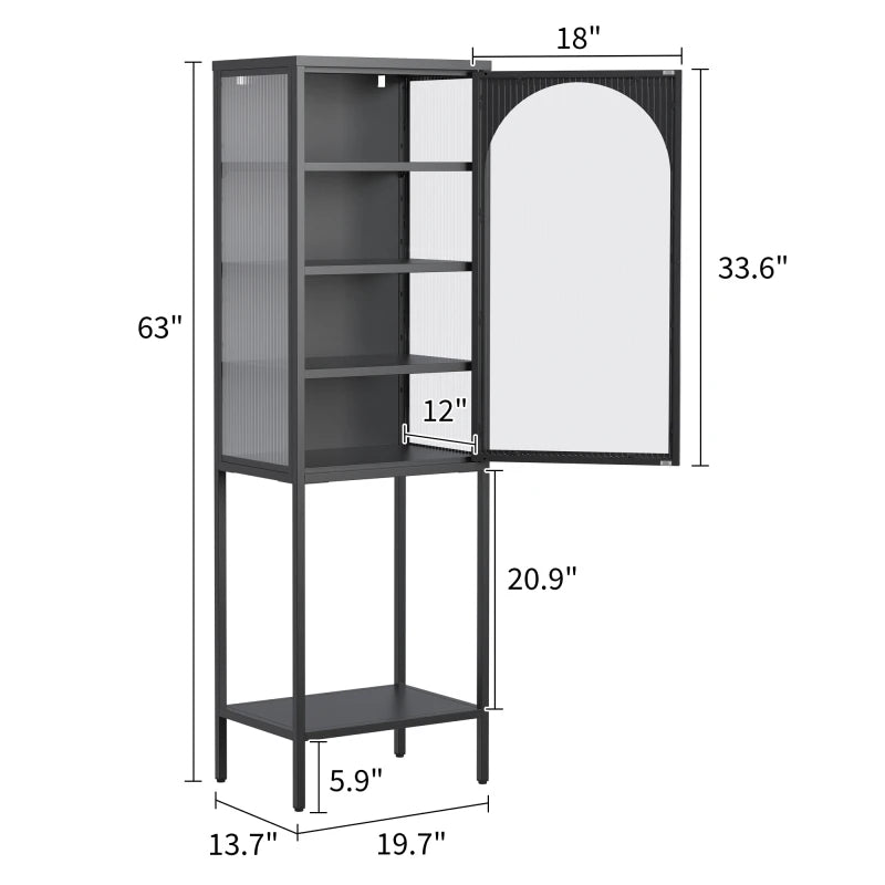Metall Glas Schrank