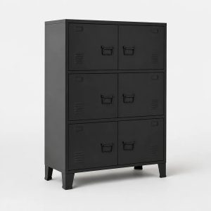 Schrank Metall Schwarz Industrial